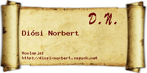 Diósi Norbert névjegykártya
